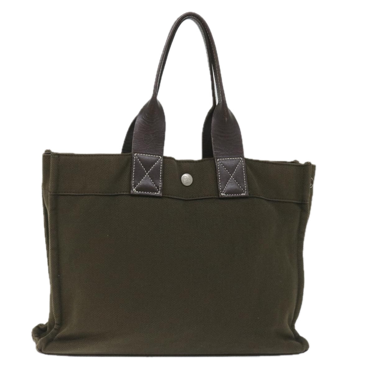 Burberry Label Auth Canvas Blue Tote Bag
