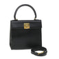 Luxury CELINE Hand Bag Leather 2way Black hk901