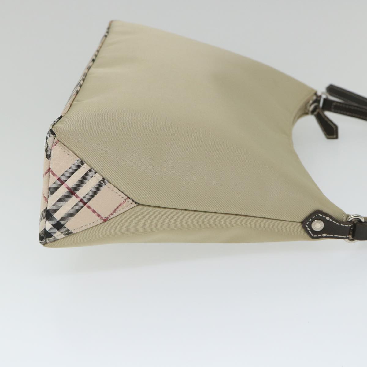Burberry Label Auth Nylon Beige Shoulder Bag
