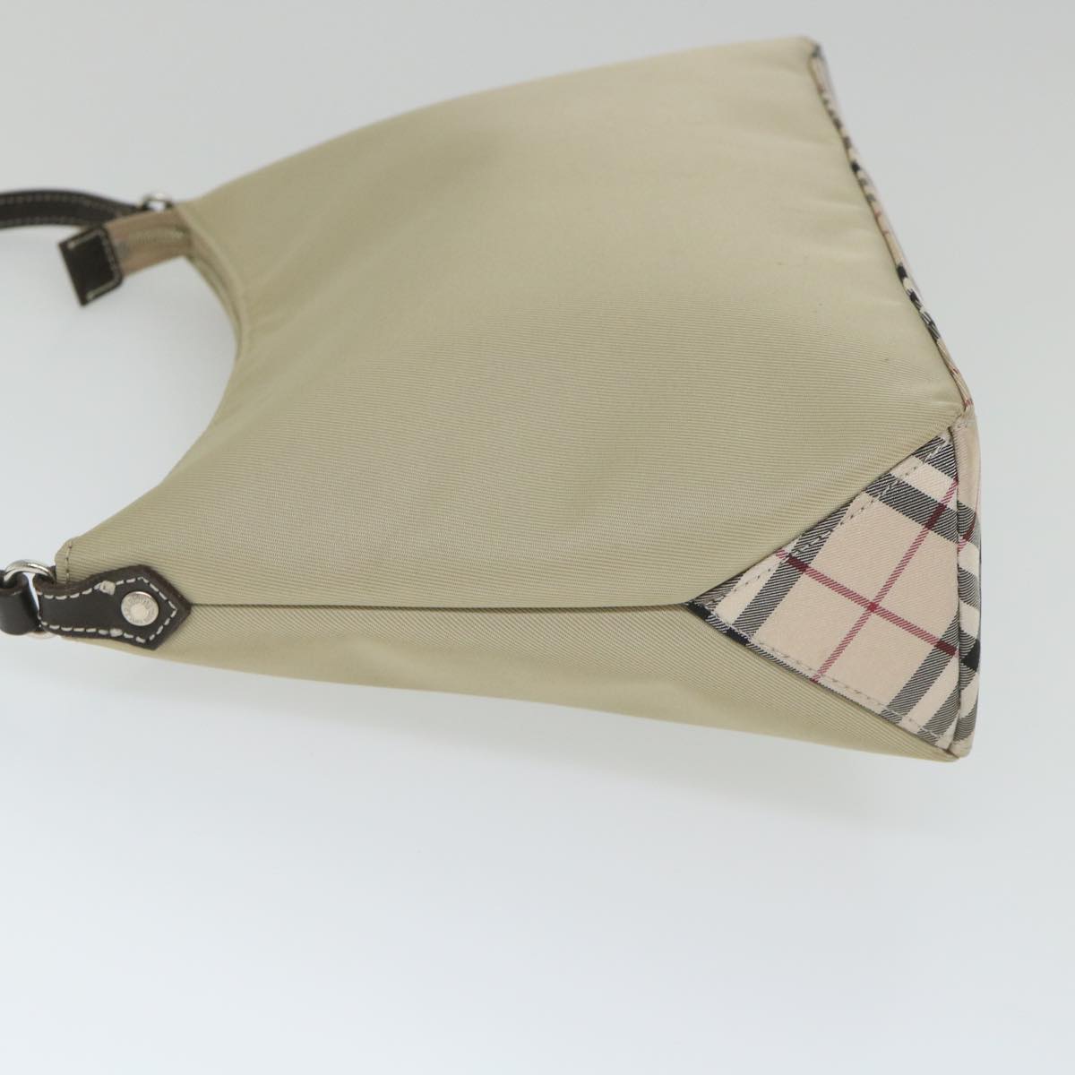 Burberry Label Auth Nylon Beige Shoulder Bag