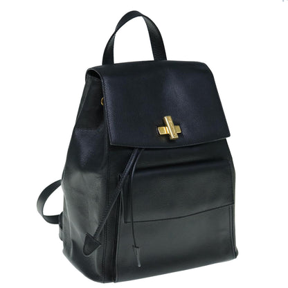 Luxury CELINE Macadam Backpack Leather Black hk993