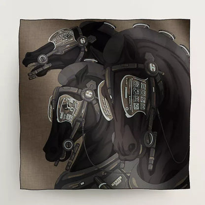 Hermes Horse Reality Scarf 100