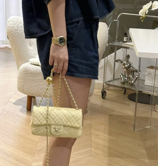 Chanel Yellow Leather Flap Bag Rovelle Bags