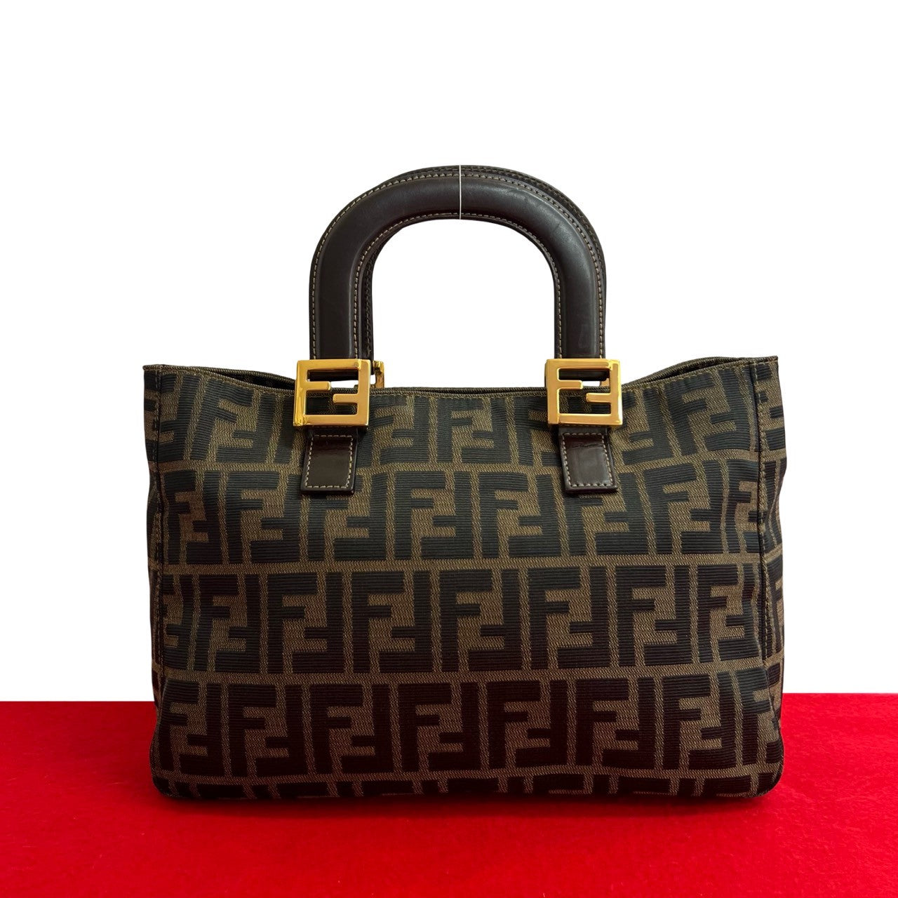 Fendi Luxury Leather Red Handbag Style 27 Rovelle Bags