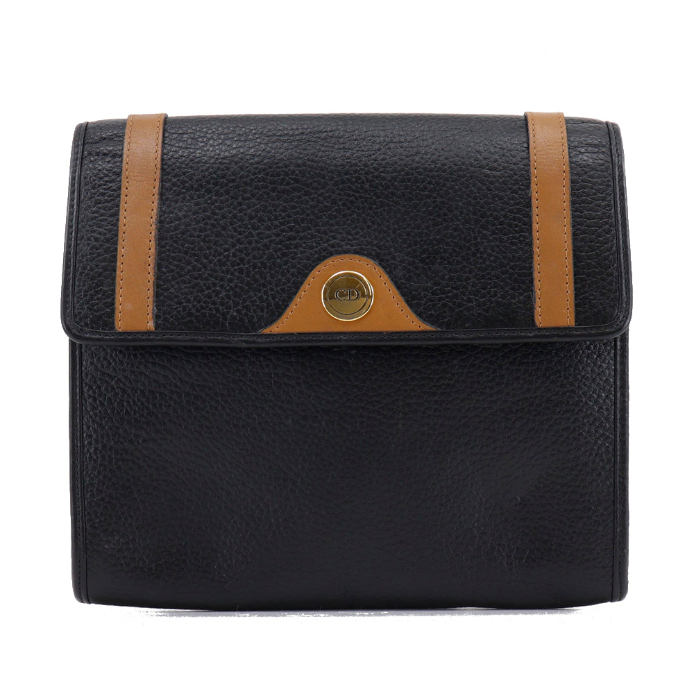Christian Dior Shoulder Bag leather black Women Rovelle Bags