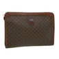 Luxury CELINE Macadam Canvas Clutch Bag PVC Leather Brown im378