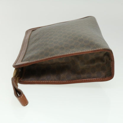 Luxury CELINE Macadam Canvas Clutch Bag PVC Leather Brown im378