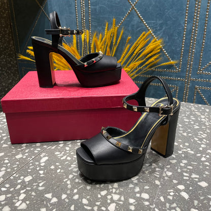 Valentino Tan-go Platform Patent Leather Sandal 155MM