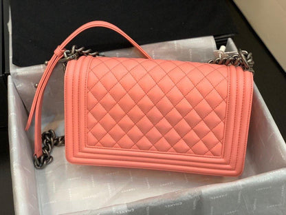 Chanel Calfskin Quilted Medium Boy Flap
