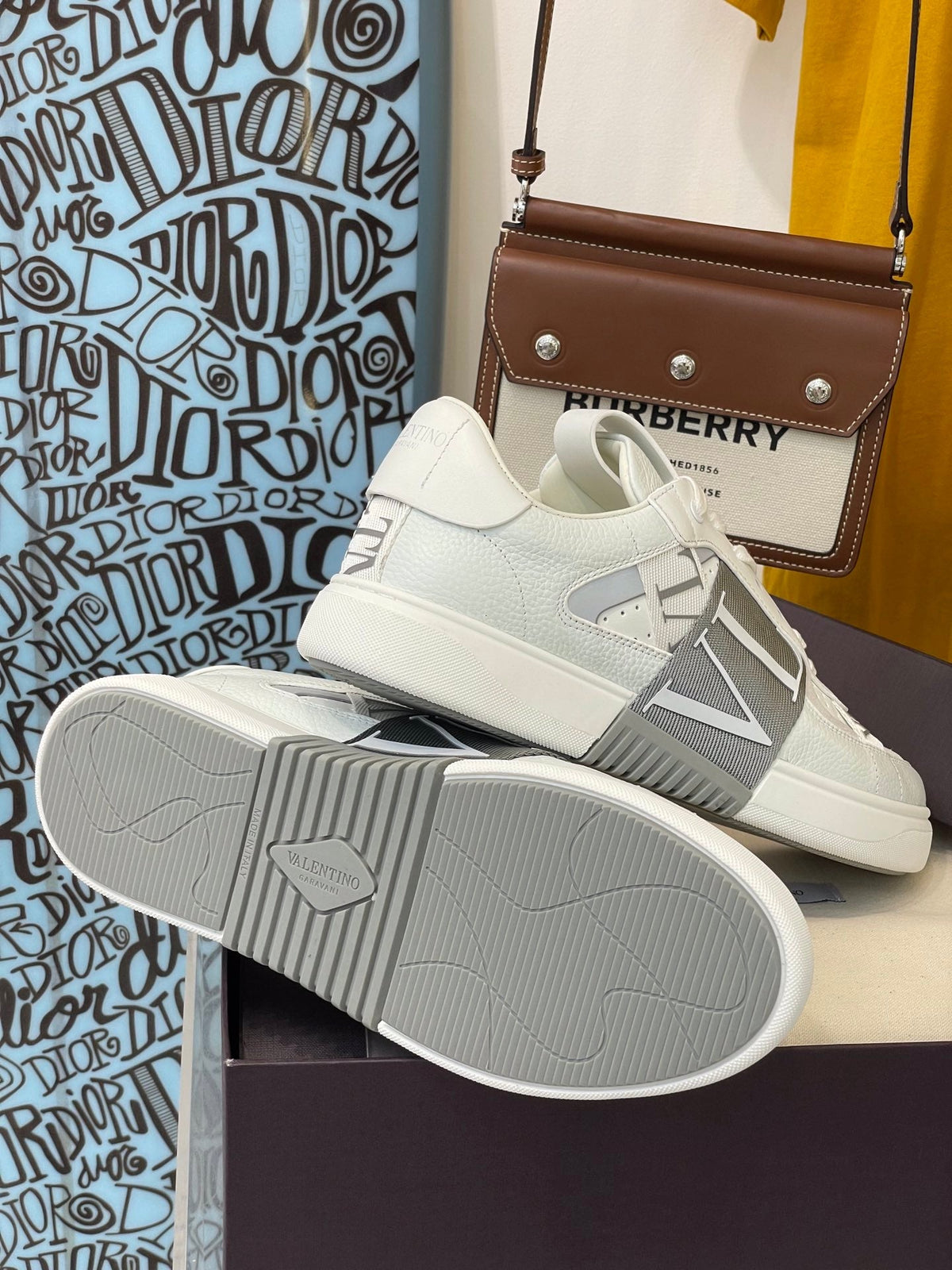 Valentino Calfskin  VL7N Sneakers with Bands