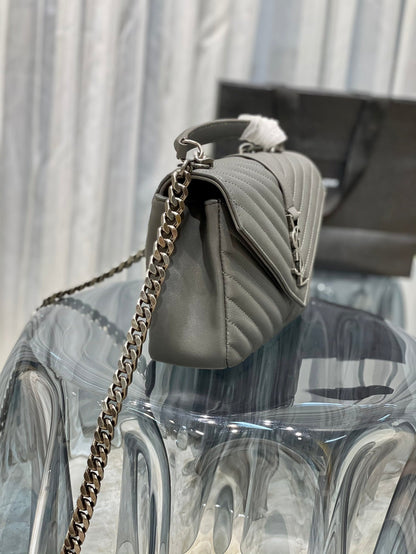 YSL College Medium Quilted leather Bag