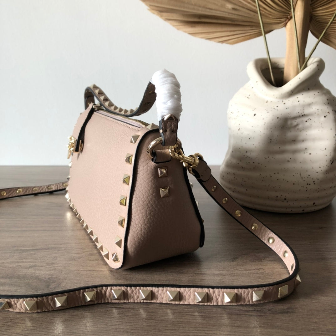 Valentino Garavani Small Rockstud  Grainy  Crossbody Bag