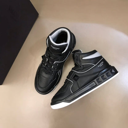 Valentino One Stud High Top Nappa Sneakers