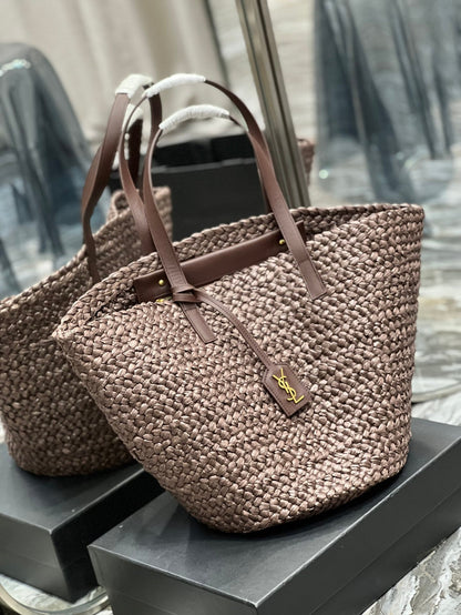 YSL Painer Medium Bag In Raffia