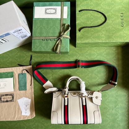 Gucci Small Canvas Top Handle Bag with Double G