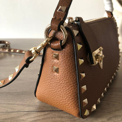 Valentino Garavani Small Rockstud  Grainy  Crossbody Bag