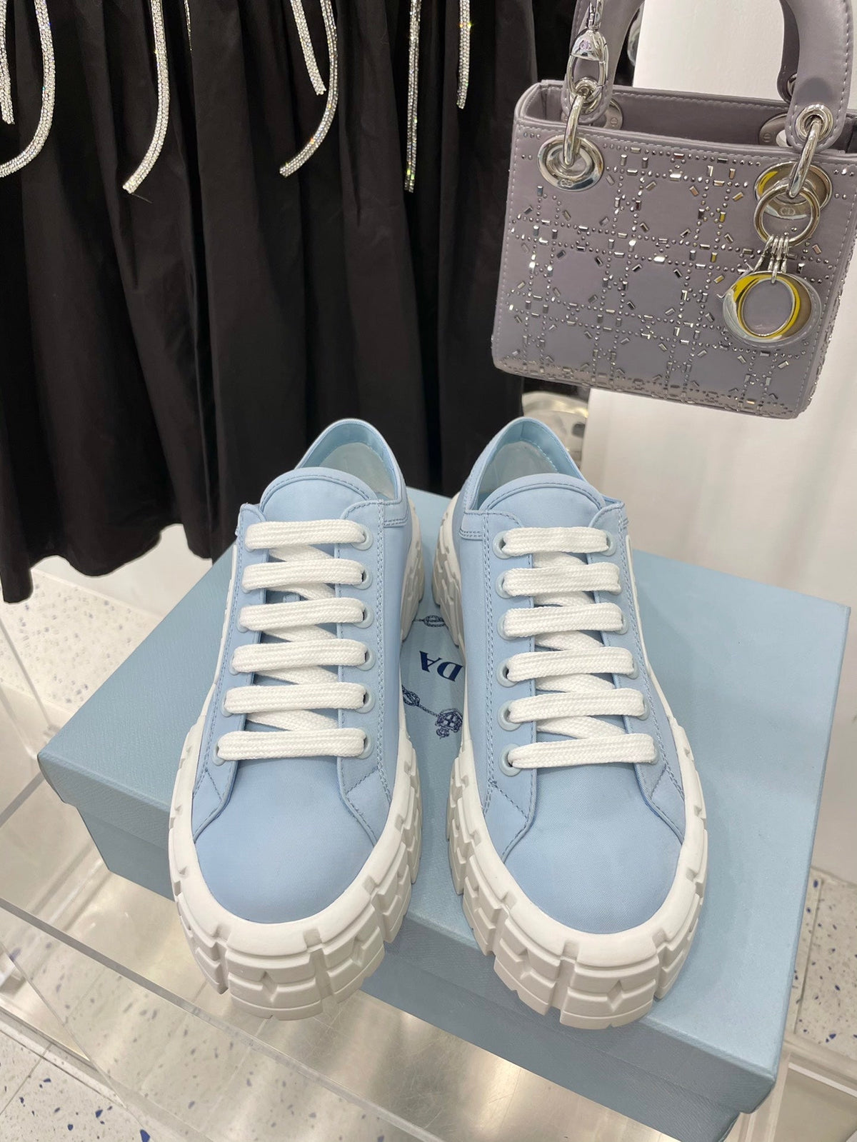 Prada Double Wheel  Nylon Gabardine Sneakers