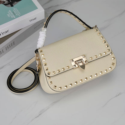 Valentino Garavani Small Rockstud  Grainy Calfskin Bag