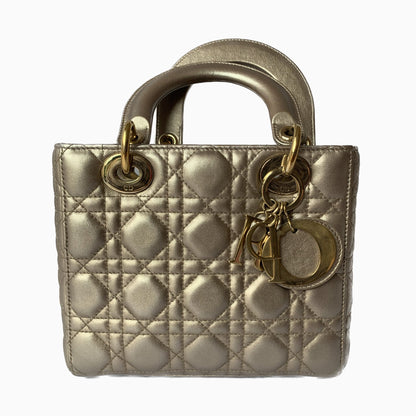 Lady Dior ABCdior Small Small Cannage Lambskin Handbag Rovelle Bags