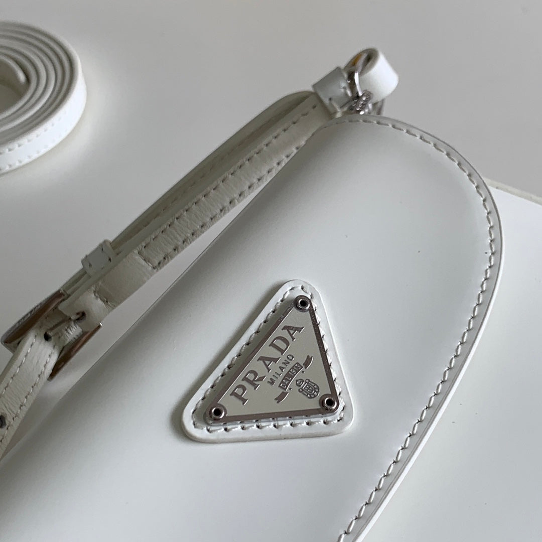 Prada Cleo brushed Leather Shoulder Bag With Flap
