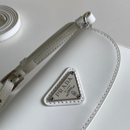 Prada Cleo brushed Leather Shoulder Bag With Flap