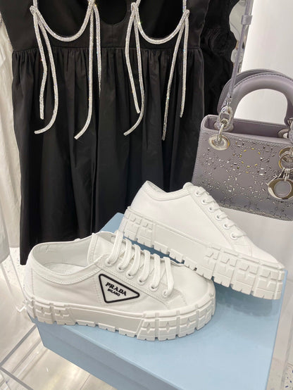 Prada Double Wheel  Nylon Gabardine Sneakers