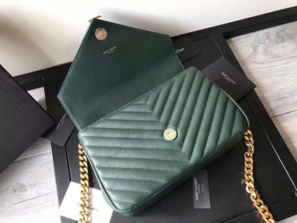 YSL College Medium Quilted Leather Bag