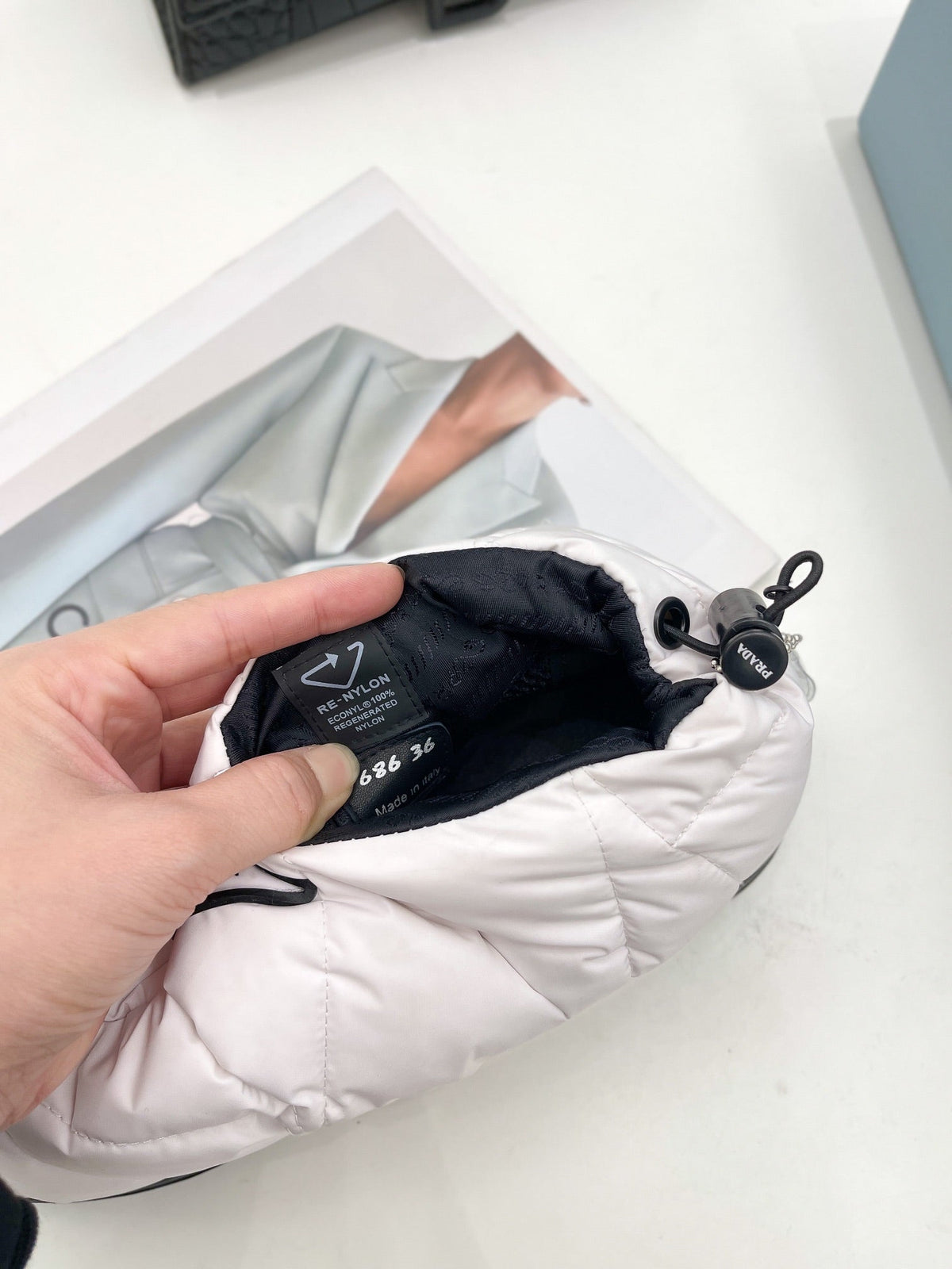 Prada  Paddled Nylon Slip on Shoes