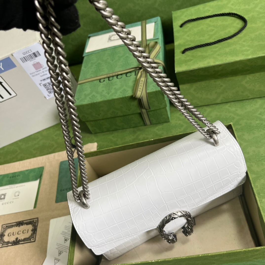 Gucci Crocodile Dionysus Small Shoulder Bag