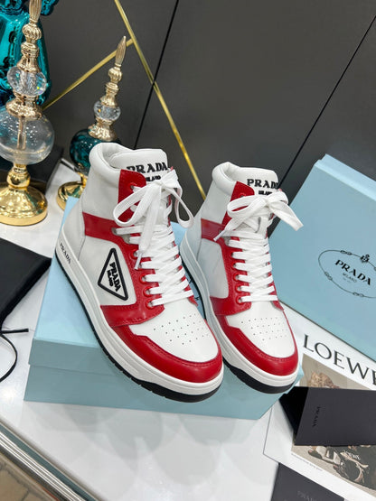Prada District Leather Sneakers