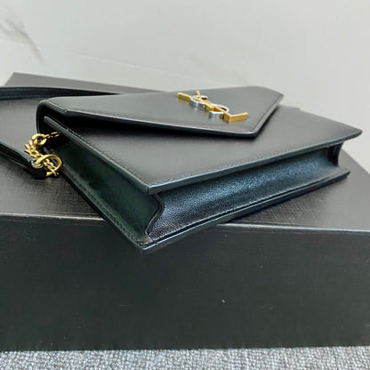YSL Cassandre Envelope Chain Wallet In Smooth Leather