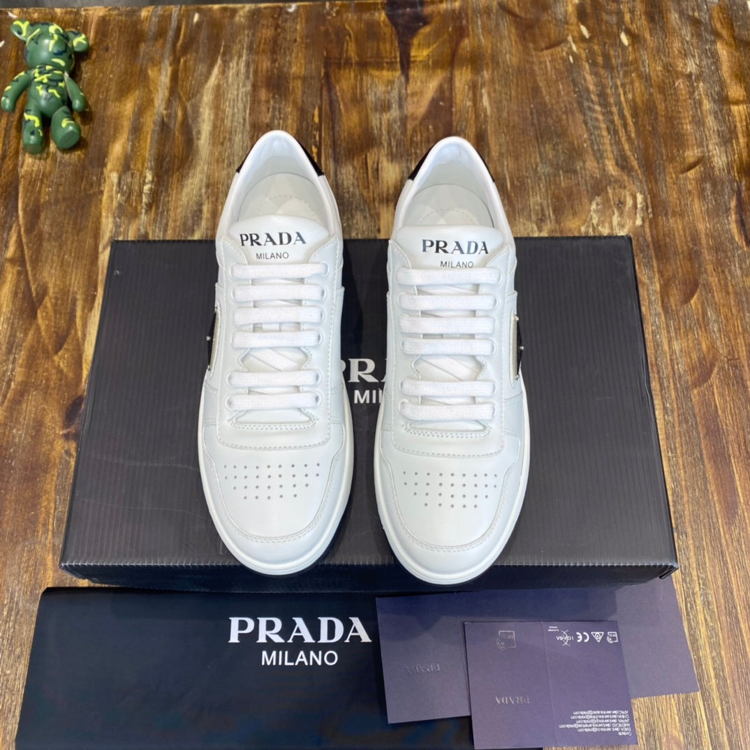 Prada Downtown Leather Sneakers