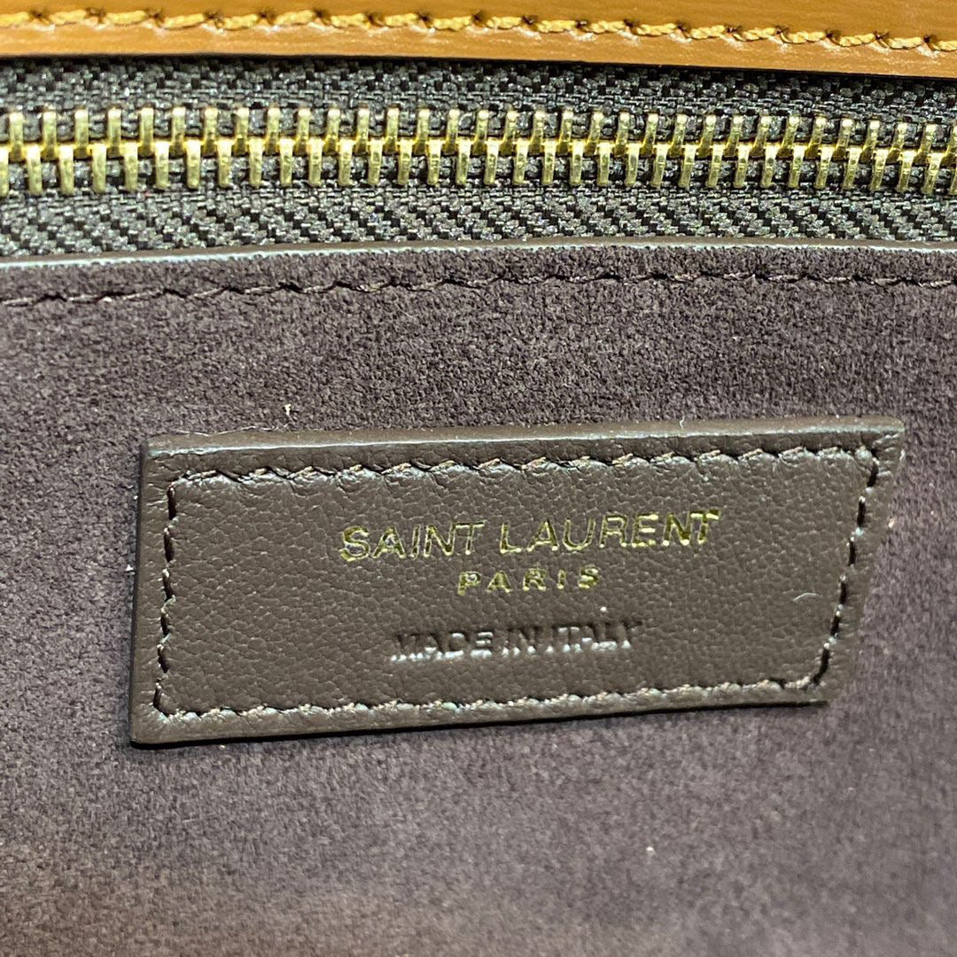 YSL LE CARRE SATCHEL IN BOX SAINT LAURENT LEATHER
