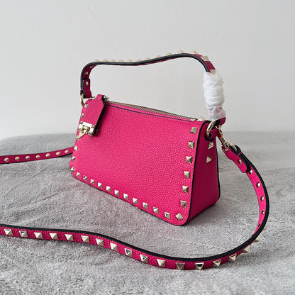 Valentino Garavani Small Rockstud  Grainy  Crossbody Bag