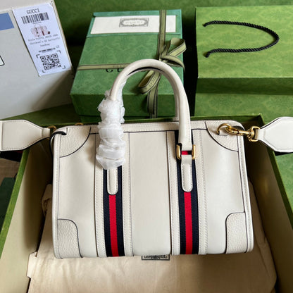 Gucci Small Canvas Top Handle Bag with Double G