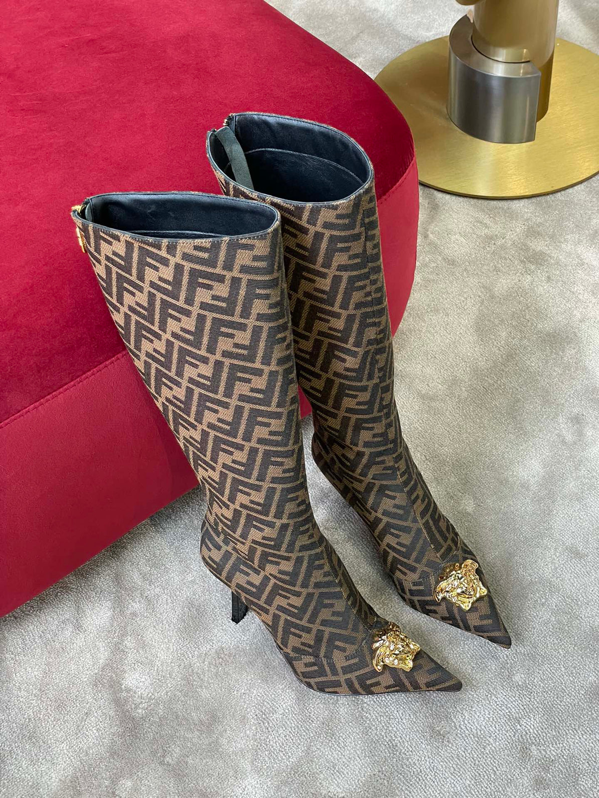 Versace Fendace FF Jaccquard Boots
