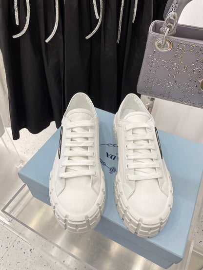 Prada Double Wheel  Nylon Gabardine Sneakers