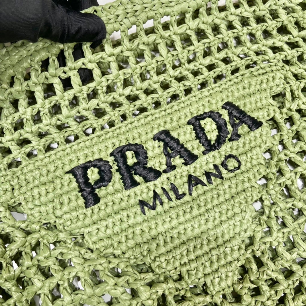 Prada Raffia Tote Bag