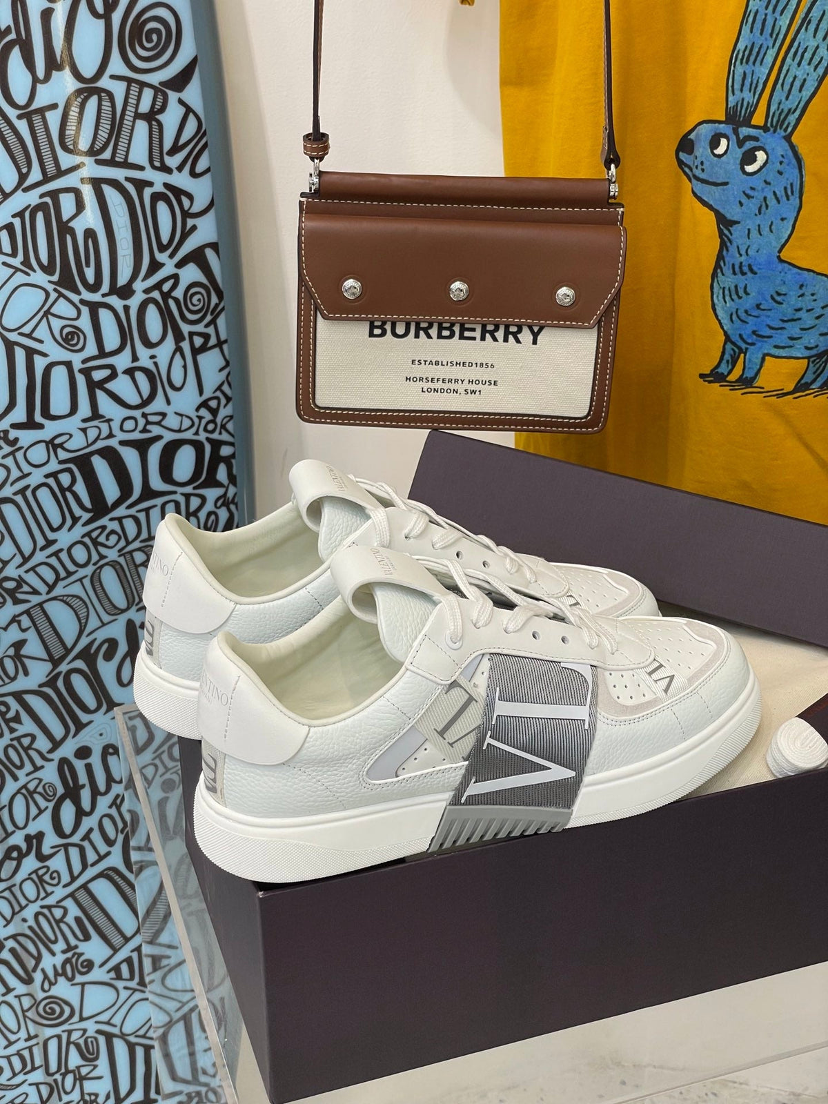 Valentino Calfskin  VL7N Sneakers with Bands