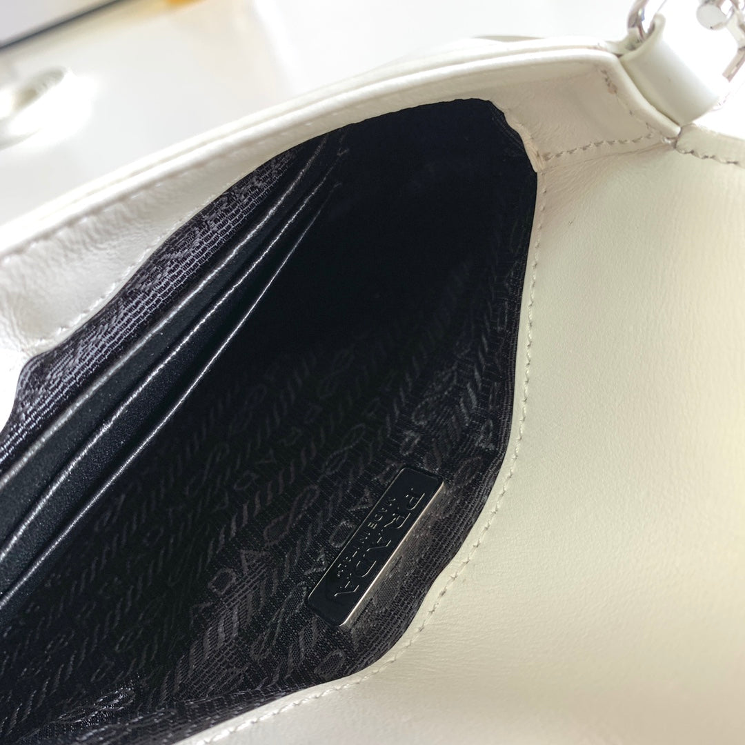 Prada Cleo brushed Leather Shoulder Bag With Flap