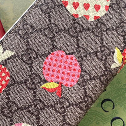 Gucci Les Pommes Zip Around Wallet