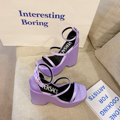 Versace  Triplatform Sandals