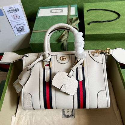 Gucci Small Canvas Top Handle Bag with Double G