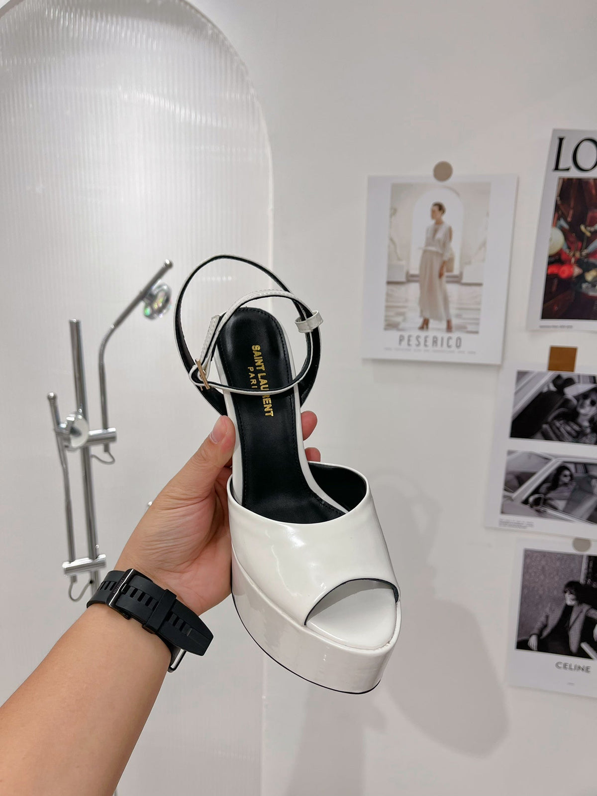 YSL Jodie Platform Sandals