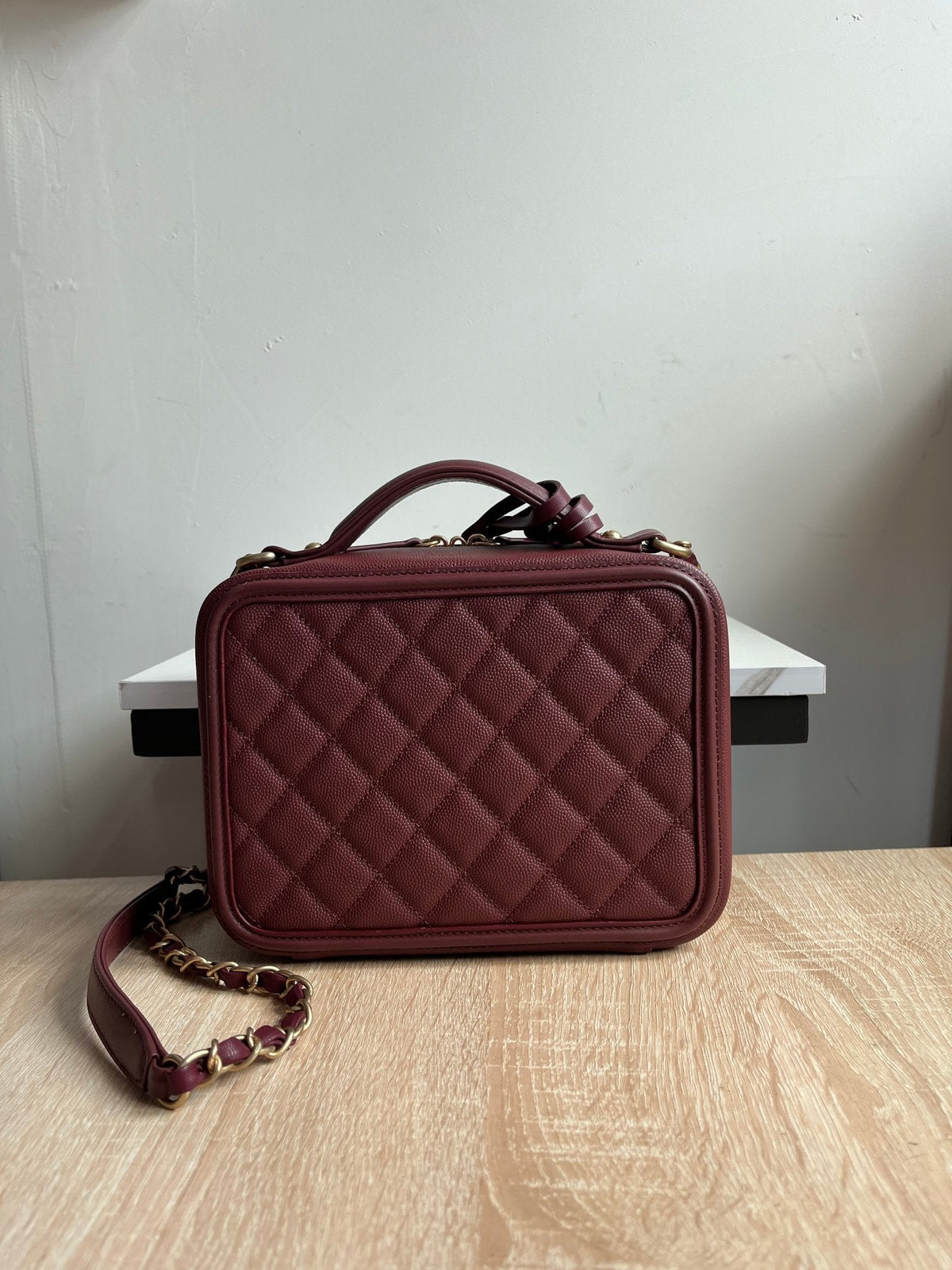 Chanel Caivar Filigree Vanity  Bag