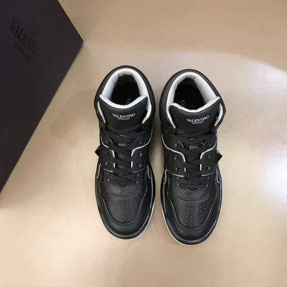 Valentino One Stud High Top Nappa Sneakers