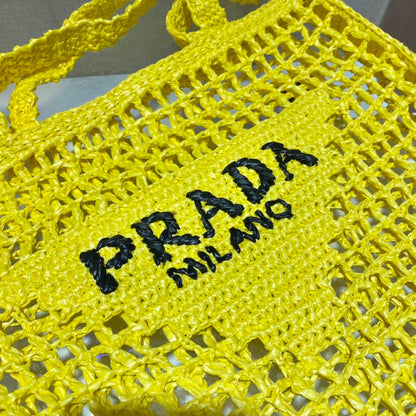 Prada Raffia Tote Bag