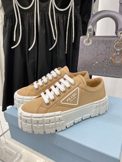 Prada Double Wheel  Nylon Gabardine Sneakers