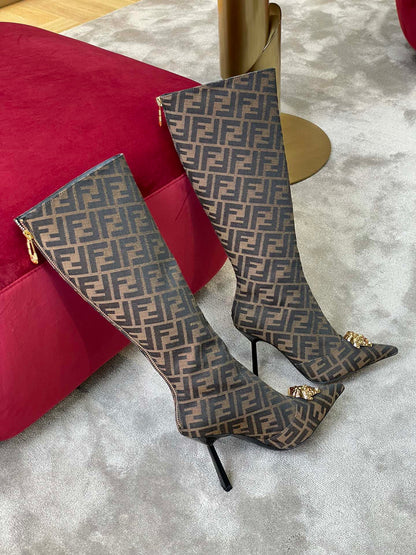 Versace Fendace FF Jaccquard Boots