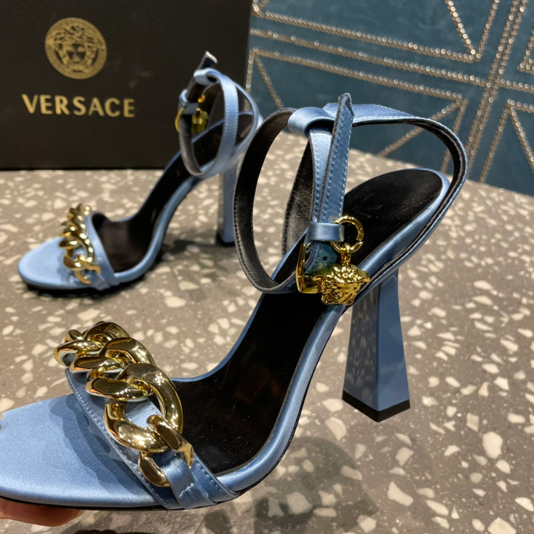Versace  Medusa Chain High Heel Sandals
